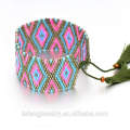 Neue Design böhmische Schmuck online bunte Seil &amp; Samen Perlen Armband